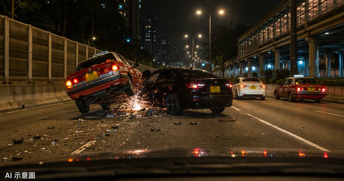 屯公兩車狂飆釀3傷｜切雙白線後一幕更驚險