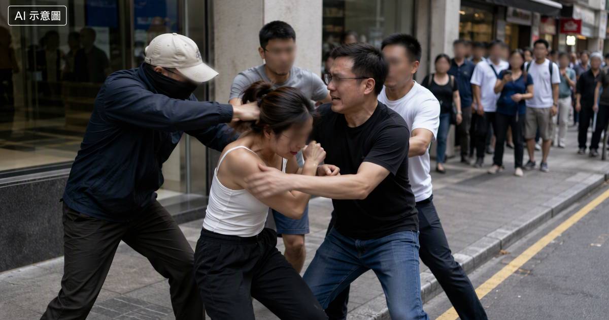 元朗5男女街頭混戰｜丈夫護妻後結局反轉