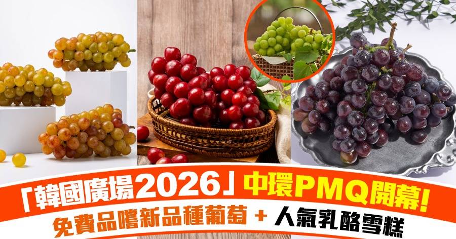 「韓國廣場2026」中環PMQ盛大開幕！免費品嚐頂級葡萄+人氣Yoajung乳酪雪糕